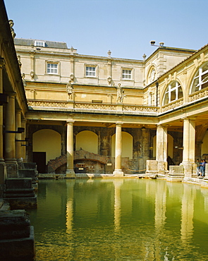 The Roman Baths, Bath, Avon, England, UK