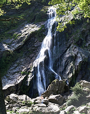 Powerscourt waterfall, County Wicklow, Leinster, Eire (Republic of Ireland), Europe