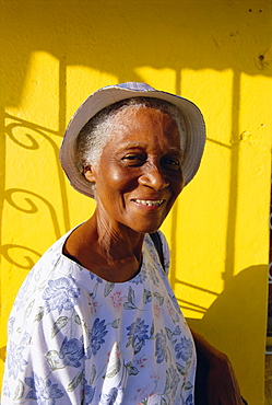 Portrait of a local woman, St. George's, Grenada, Windward Islands, West Indies, Caribbean, Central America