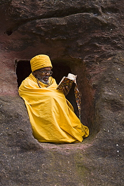 Bet Medhane Alem (Saviour of the World), Lalibela, Ethiopia, AfricaLalibelas rock-hewn churches are arguably Ethiopias top attraction, Bet Medhane Alem (Saviour of the World) is the largest rock-hewn church in the world, religious Hermits inhabit caves to this day, Known as Africas Petra