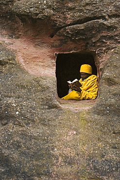 Bet Medhane Alem (Saviour of the World), Lalibela, Ethiopia, AfricaLalibelas rock-hewn churches are arguably Ethiopias top attraction, Bet Medhane Alem (Saviour of the World) is the largest rock-hewn church in the world, religious Hermits inhabit caves to this day, Known as Africas Petra