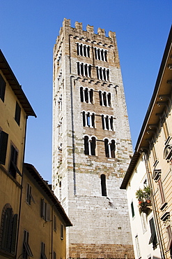 San Frediano campanile, Lucca, Tuscany, Italy, Europe