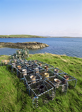 Lobster pots, Roaring Water Bay, County Cork, Munster, Eire (Republic of Ireland), Europe