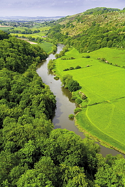 The River Wye and Wye Valley from Symonds Yat rocks, Herefordshire, England, United Kingdom, Europe