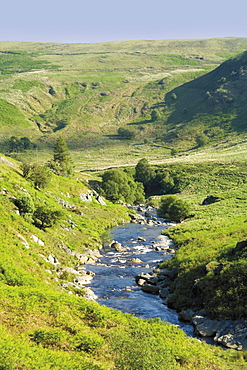 Valley of the River Claerwen in the Cambrian Mountains, mid-Wales, United Kingdom, Europe