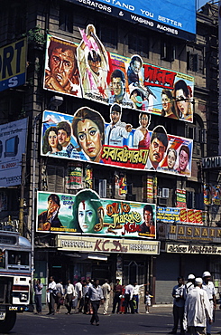 Film advertisment hoardings, Kolkata, (Calcutta), India, Asia