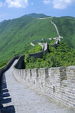 A restored section of the Great Wall, Mutianyu, northeast of Beijing, China