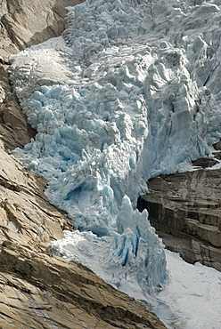 Briksdal Glacier (Briksdalsbreen), western Josterdalsbreen, Olden, Norway, Scandinavia, Europe 