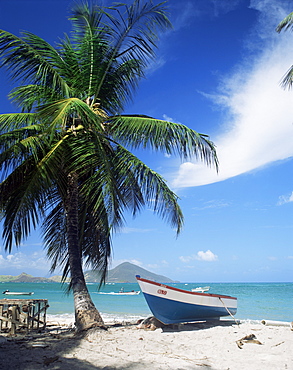 View towards St. Kitts, Nevis, Leeward Islands, West Indies, Caribbean, Central America