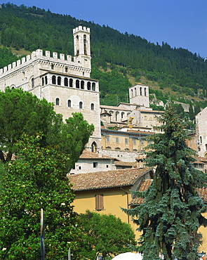 The Consul's Palace at Gubbio in Umbria, Italy, Europe