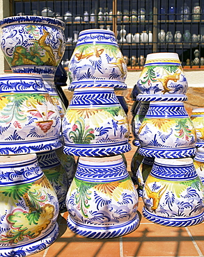 Ceramic pots for sale, Valencia, Spain, Europe