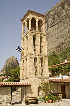 Byzantine church tower, Kalambaka, Meteora, Thessaly, Greece, Europe