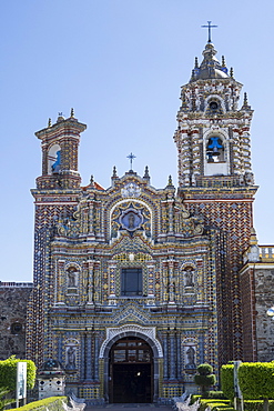 San Francisco Acatepec Temple, Cholula, Puebla, Mexico, North America