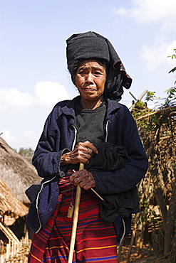 Wan Sai village (Aku tribe), Aku lady, Kengtung (Kyaing Tong), Shan State, Myanmar (Burma), Asia