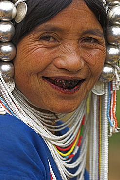 Nun Lin Kong village (Akha Tribe), Akha lady, Kengtung (Kyaing Tong), Shan State, Myanmar (Burma), Asia