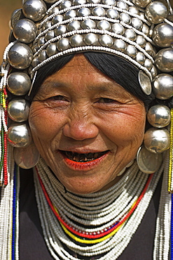 Nun Lin Kong village (Akha Tribe), Akha lady, Kengtung (Kyaing Tong), Shan State, Myanmar (Burma), Asia