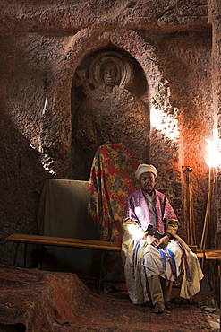 Church interior, Lalibela, Ethiopia, Africa