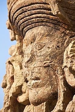 Stela B dating from AD 731, The Great Plaza, Copan Ruins, UNESCO World Heritage Site, Honduras, Central America