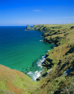 Coastline at Bossiney, near Tintagel, Cornwall, England, UK, Europe