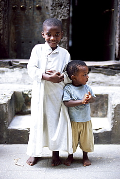 Young Muslim boys, Stone Town, Zanzibar, Tanzania, Africa