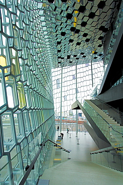 Interior of the Harpa concert hall, Reykjavik, Iceland, Polar Regions