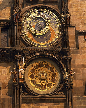 The Astronomical Clock in the Old Town Square in Prague, Czech Republic, Europe