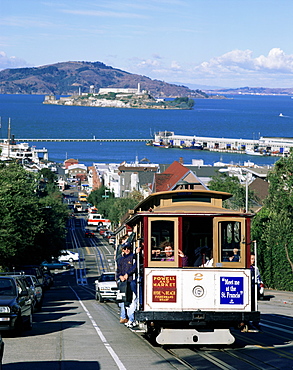 Cable car, San Francisco, California, United States of America, North America