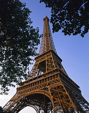 The Eiffel Tower at dusk, Paris, France, Europe