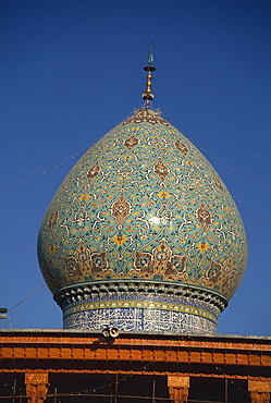 The main dome of the Shah-E Cheragh Mausoleum, Shiraz, Iran, Middle East