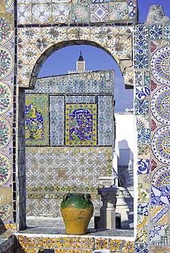 Terrace of the Palais d'Orient, Tunis, Tunisia, North Africa, Africa