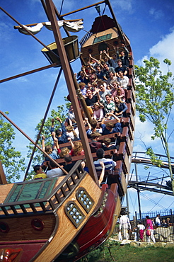 Swinging ship ride, Chessington World of Adventure, Surrey, England, United Kingdom, Europe