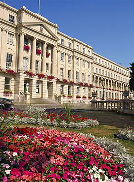 Building facade, Cheltenham, Gloucestershire, England, United Kingdom, Europe