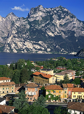 The town of Torbole on Lake Garda, Lombardia, Italy, Europe