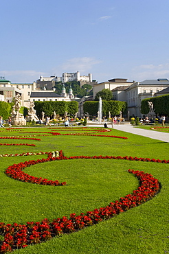 Mirabell Gardens and Schloss Hohensalzburg, Saltzburg, Austria