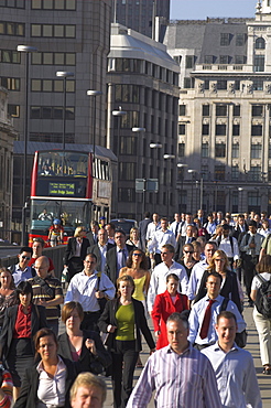 Commuters, London Bridge, City of London, London, England, United Kingdom, Europe