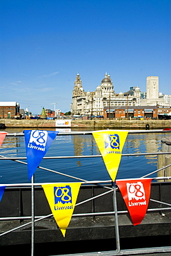 Skyline and docks, Liverpool, Merseyside, England, United Kingdom, Europe