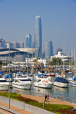 Causeway Bay waterfront and IFC Tower in 2007, Hong Kong Island, Hong Kong, China, Asia