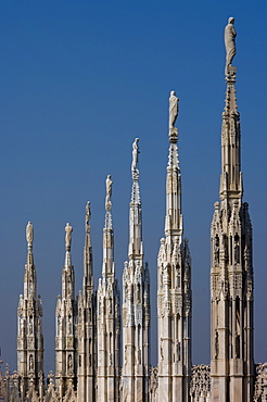 Roof of Milan Cathedral (Duomo), Milan, Lombardy, Italy, Europe