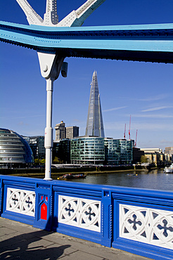 Shard with Tower Bridge, London, England, United Kingdom, Europe