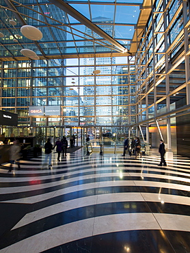 Heron Wharf interior, Canary Wharf, Docklands, London, England, United Kingdom, Europe