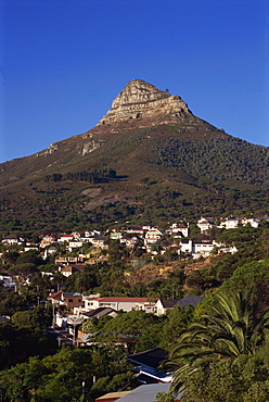 Lion's Head Mountain and Camps Bay, a suburb of Cape Town, South Africa, Africa