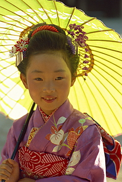 Girl in kimono, Japan, Asia