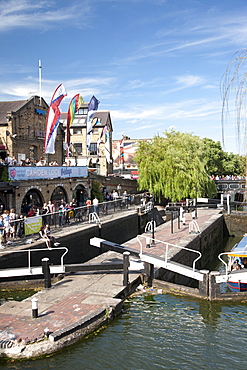 View of Camden Lock, Camden, London, England, United Kingdom, Europe