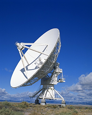 A radio telescope in New Mexico, United States of America, North America