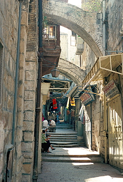 Via Dolorosa, Old City, UNESCO World Heritage Site, Jerusalem, Israel, Middle East