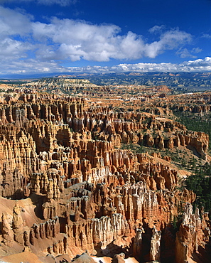 Pinnacles and rock formations caused by erosion and known as The Silent City, seen from Inspiration Point, in the Bryce Canyon National Park, Utah, United States of America, North America