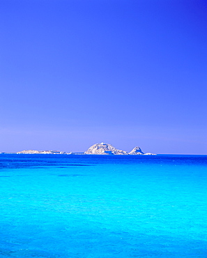 View to the Ile de la Pietra, Ile-Rousse, Corsica, France