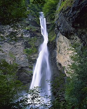 The Reichenbach Falls, where Sherlock Holmes met his death, Meiringen, Bern, Switzerland, Europe