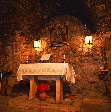 The interior of the Chapel of St. Ananias where St. Paul took shelter, Damascus, Syria, Middle East