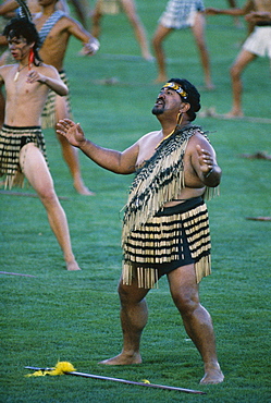 Maoris perform traditional action songs, Auckland, North Island, New Zealand, Pacific